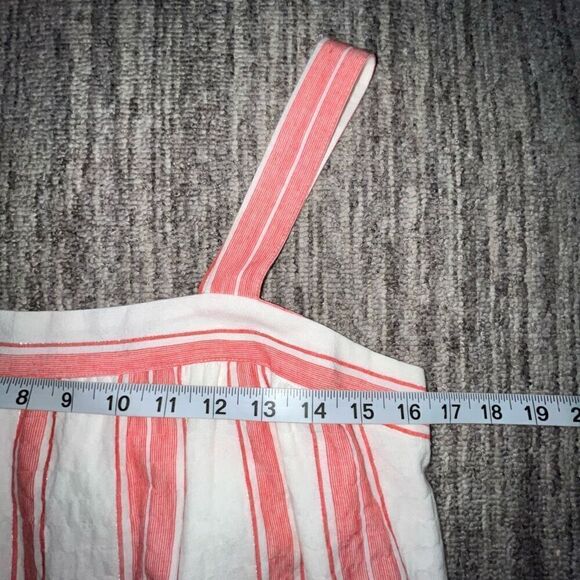 Ann Taylor Loft Dress Women’s Size Small‎ Petite A Line Tank Striped Square Neck - Picture 6 of 9